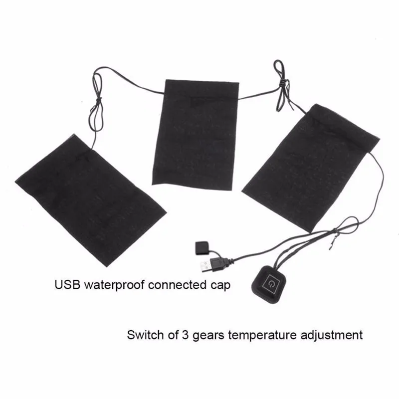 

1 Set USB Electric Heated Jacket Heating Pad Outdoor Themal Warm Winter Heating Vest Pads for DIY Heated Clothing