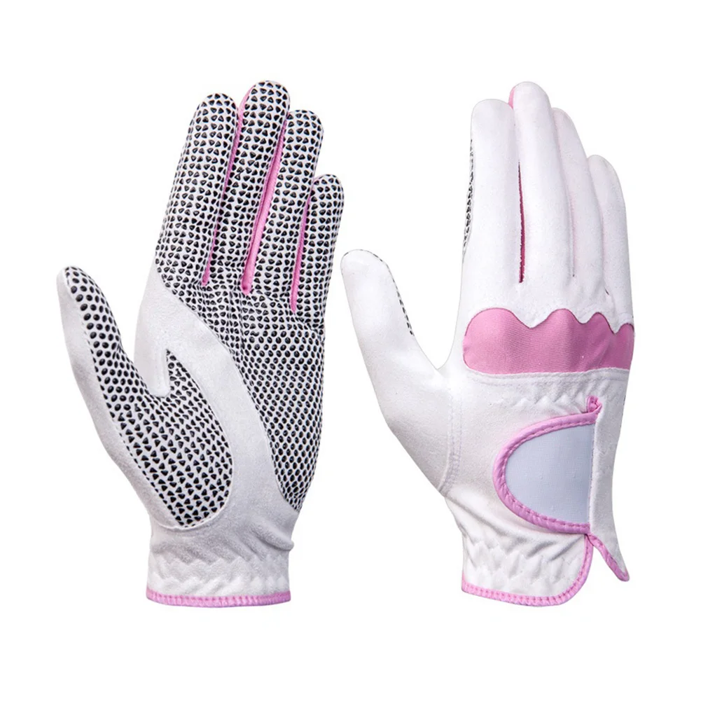 Womens luvas de golfe microfibra macio ajuste