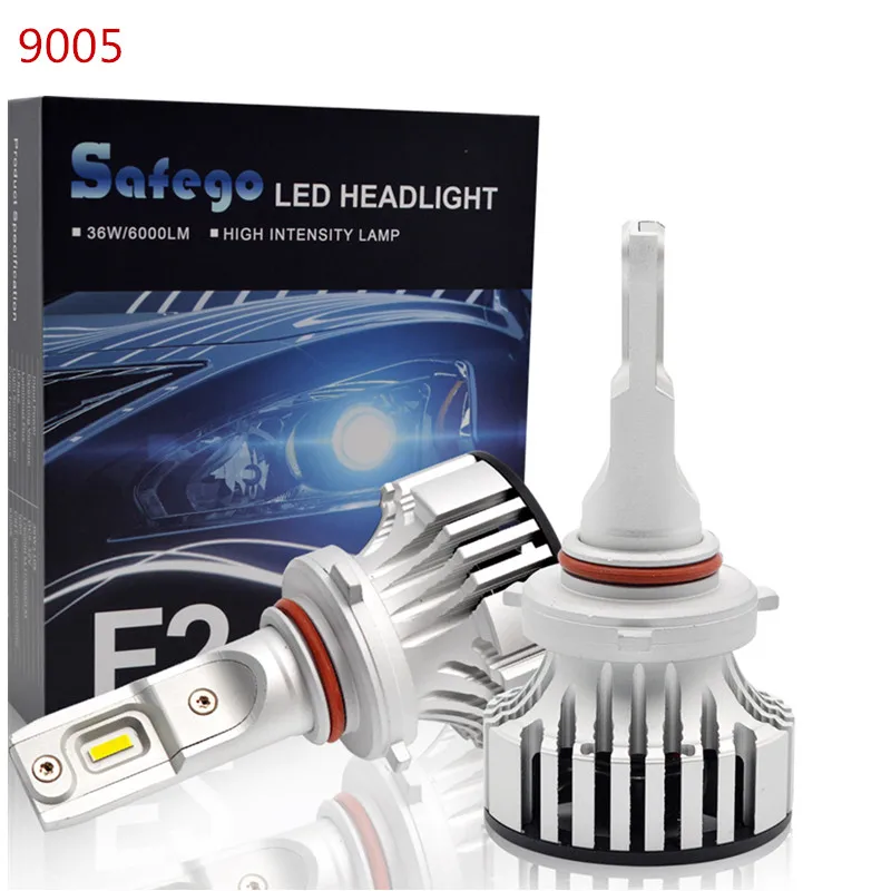 Safego 36 Вт H4 Hi/короче спереди и длиннее сзади) автомобиль светодиодный фары комплект лампы H7 H8 H9 H11 9005 9006 4 супер яркий светодиодный чипы 6000Lm авто лампы белого цвета