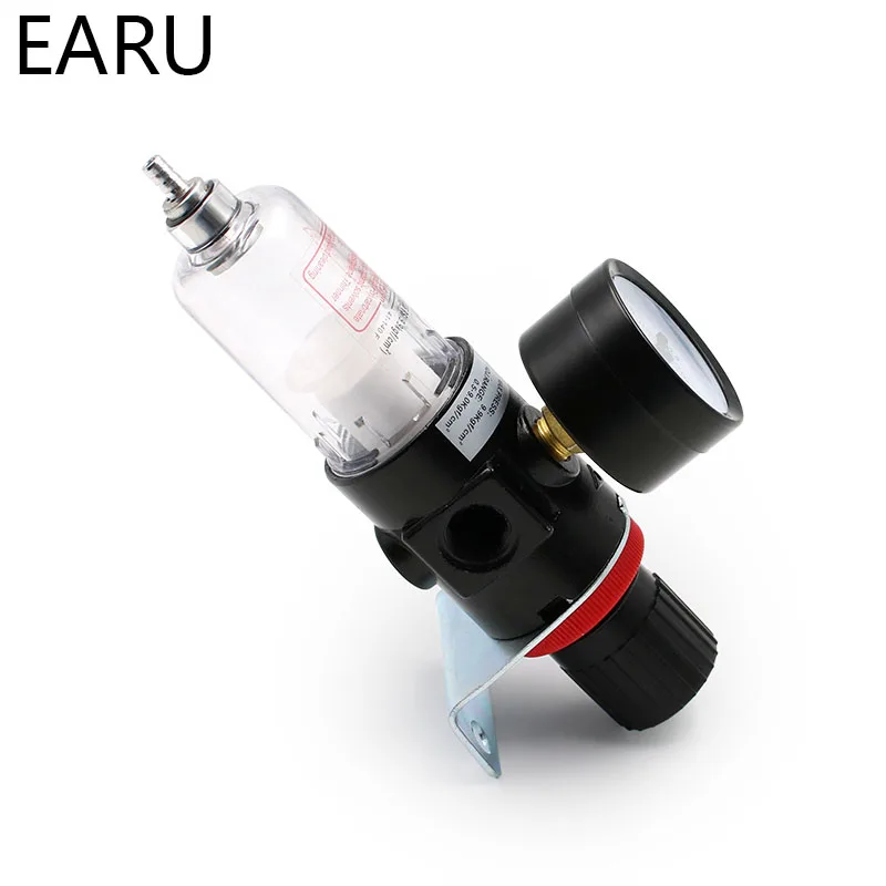 1pc AFR-2000 Pneumatic Filter Air Treatment Unit Pressure Regulator Compressor Reducing Valve Oil Water Separation AFR2000 Gauge