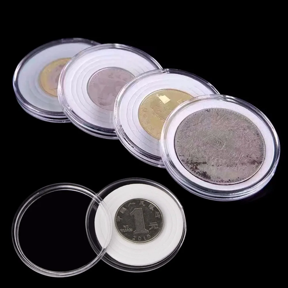 

Plastic Coin Storage Cases Capsules Holder 46mm Clear Container Display Box#H0VH# Drop shipping