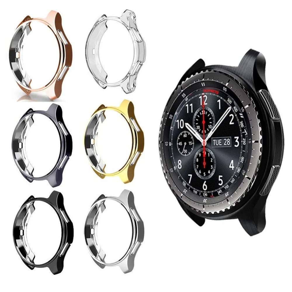 New TPU Electroplated Watch Case Shell Smart Protector Cover for Samsung Gear S3 Border Replacement Protective Frame | Электроника