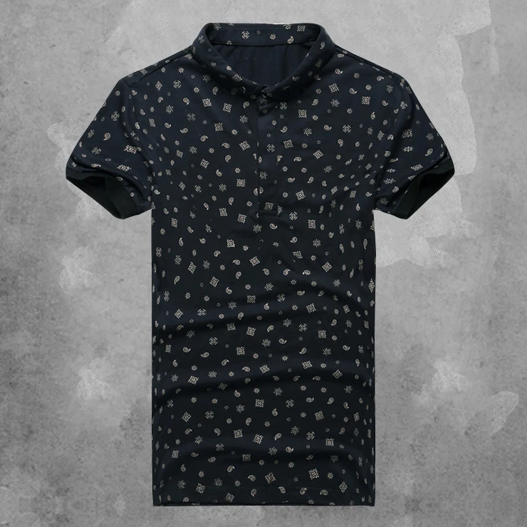 Men's Casual Polo Shirts Lapel Short Sleeved Cotton European Style