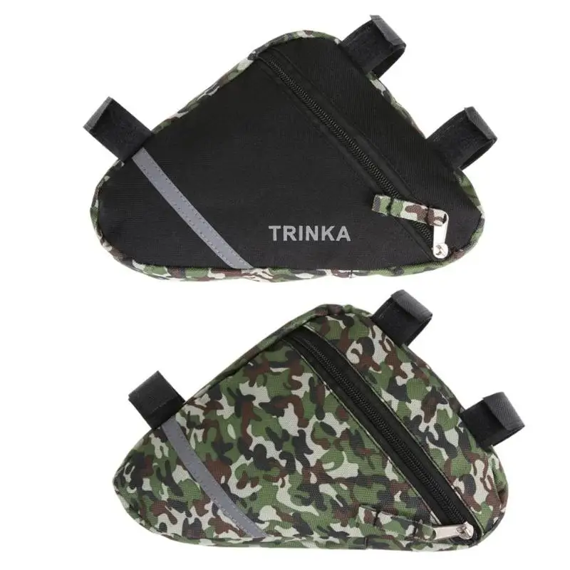 Bicycle Frame Tube Bag Triangle Bag Storage Pouch Bags Army Camo Tactical Camouflage Bike Saddle Pouch for Cycling