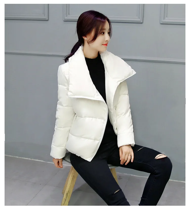 Новое поступление Свободные корейские стильные женские хлопковые пальто модное плотное короткое дамское пальто зимняя куртка женская верхняя одежда ватная