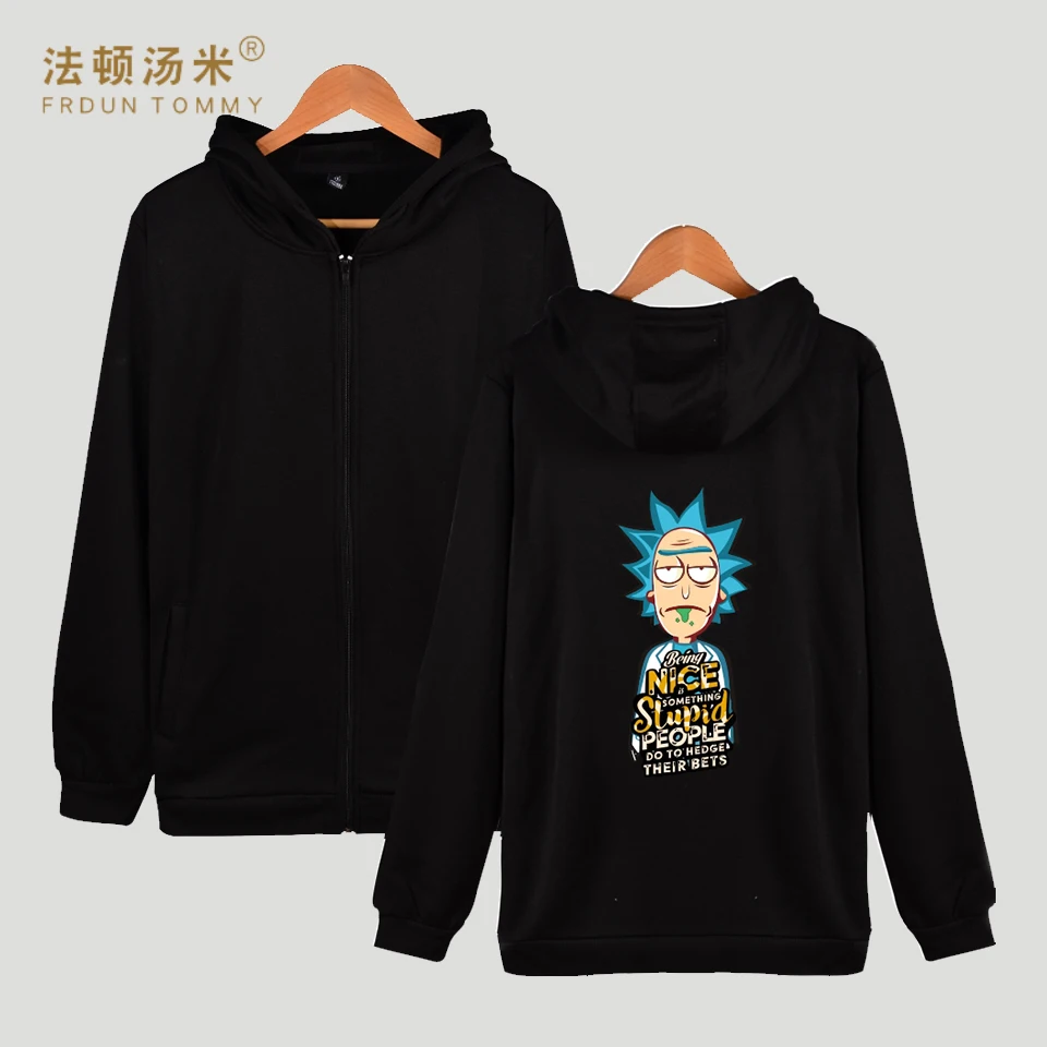 

Frdun Tommy Rick And Morty Hoodies Winter Female Funny Coat Fashion Sweatshirt Women/Men Zipper Fashion Trend 4XL Clothe