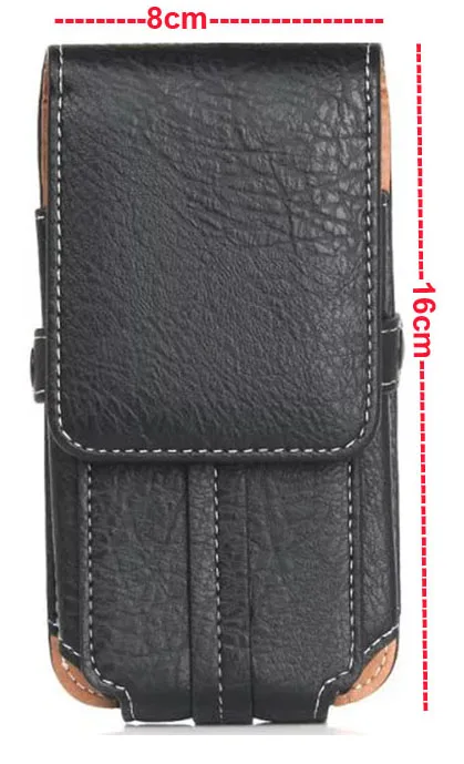 SizeB Black 16x8cm Из искусственной кожи пояс Клип крюк-петля чехол для телефона для Galaxy S10e S10 5G M10 M20 M30, для Xiaomi Mi 9 SE, для мото G7 Мощность плюс - Цвет: SizeB Black 16x8cm
