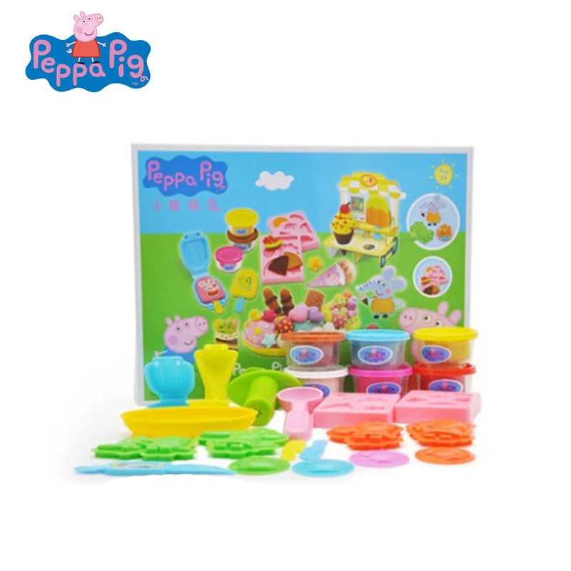 Peppa pig обучающий слайм 6 цветов глина игрушечная глина нетоксичный Пластилин Плесень инструмент игрушка цвет грязи костюм игрушка для детей