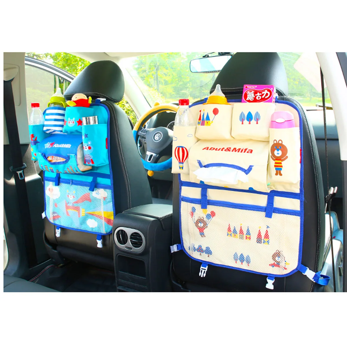 Sac de rangement à dos de siège de voiture | Sac de rangement à dos de voiture, sacs suspendus, organisateur d'organes, housse de rangement de voiture, panier de rangement de voiture pour bébés enfants, poussette