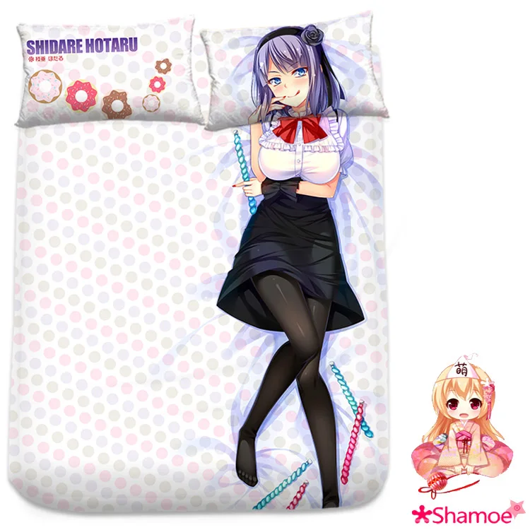 Аниме мультфильм Dagashi Kashi молочный Шелковый чехол на матрас натяжная простыня