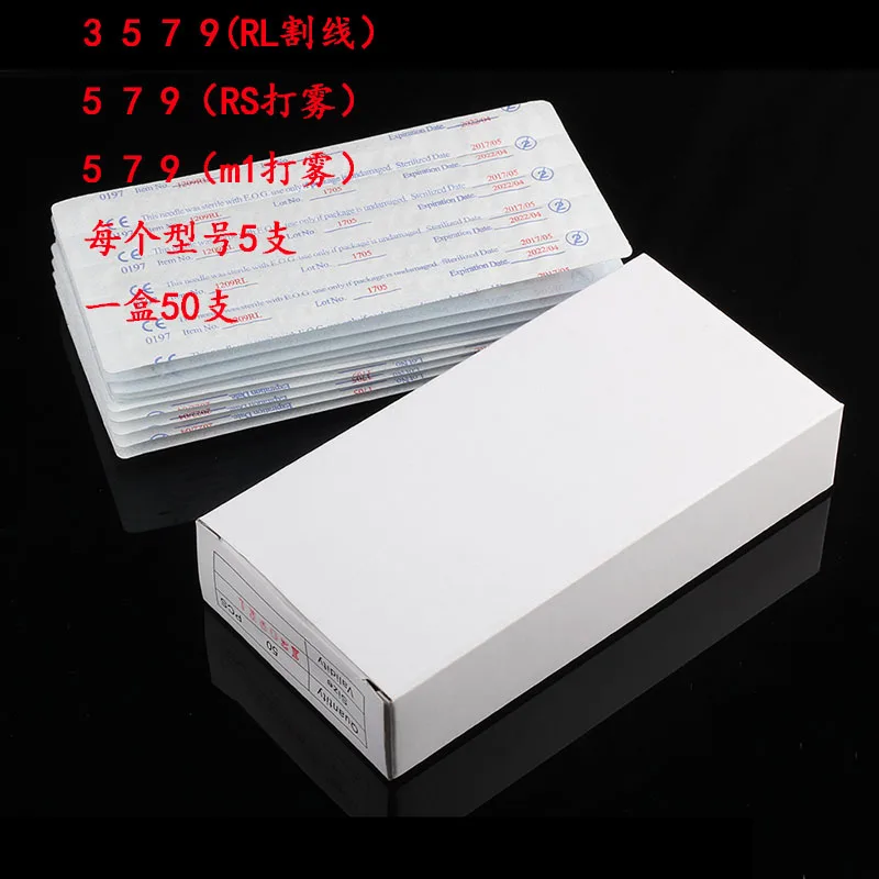 

tattoo machine 50pcs Assorted Sterilized Tattoo Needles Mixed 10 Sizes 3RL 5RL 7RL 9RL 5RS 7RS 9RS 5M1 7M1 9M1 Free Shipping