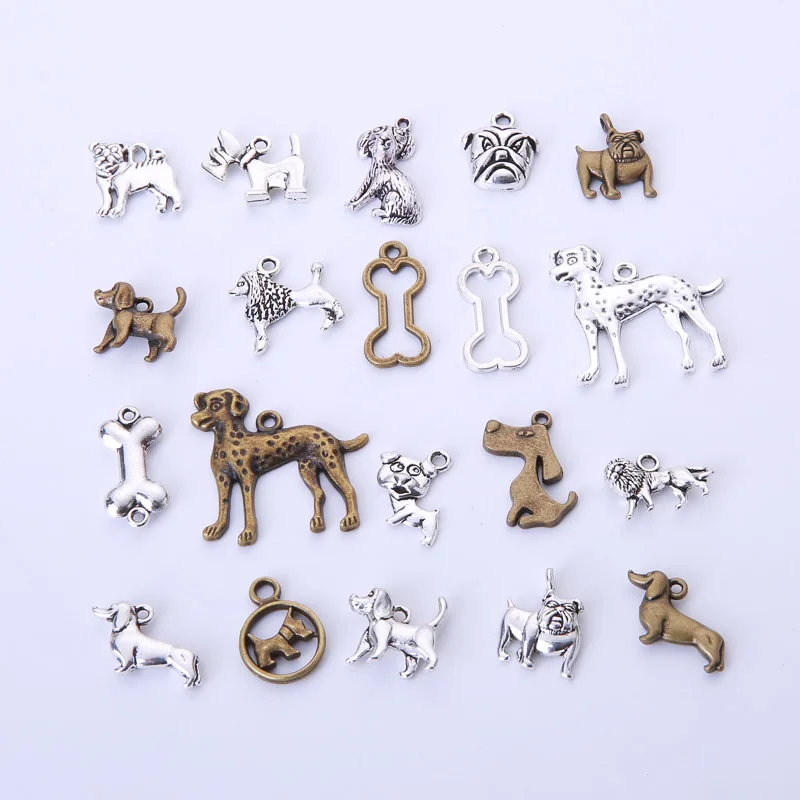 Buy Mixed Dog Charms Handmade Fashion DIY Accessories Classic Vintage Animals