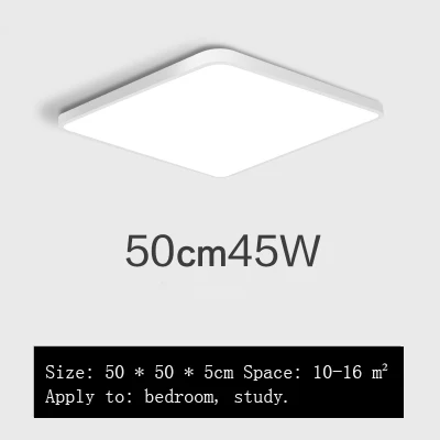 Ультра-тонкий светодиодный квадратное потолочное освещение панель лампа освещение для гостиной потолок для зала современный потолочный светильник высотой 5 см - Цвет корпуса: Зеленый