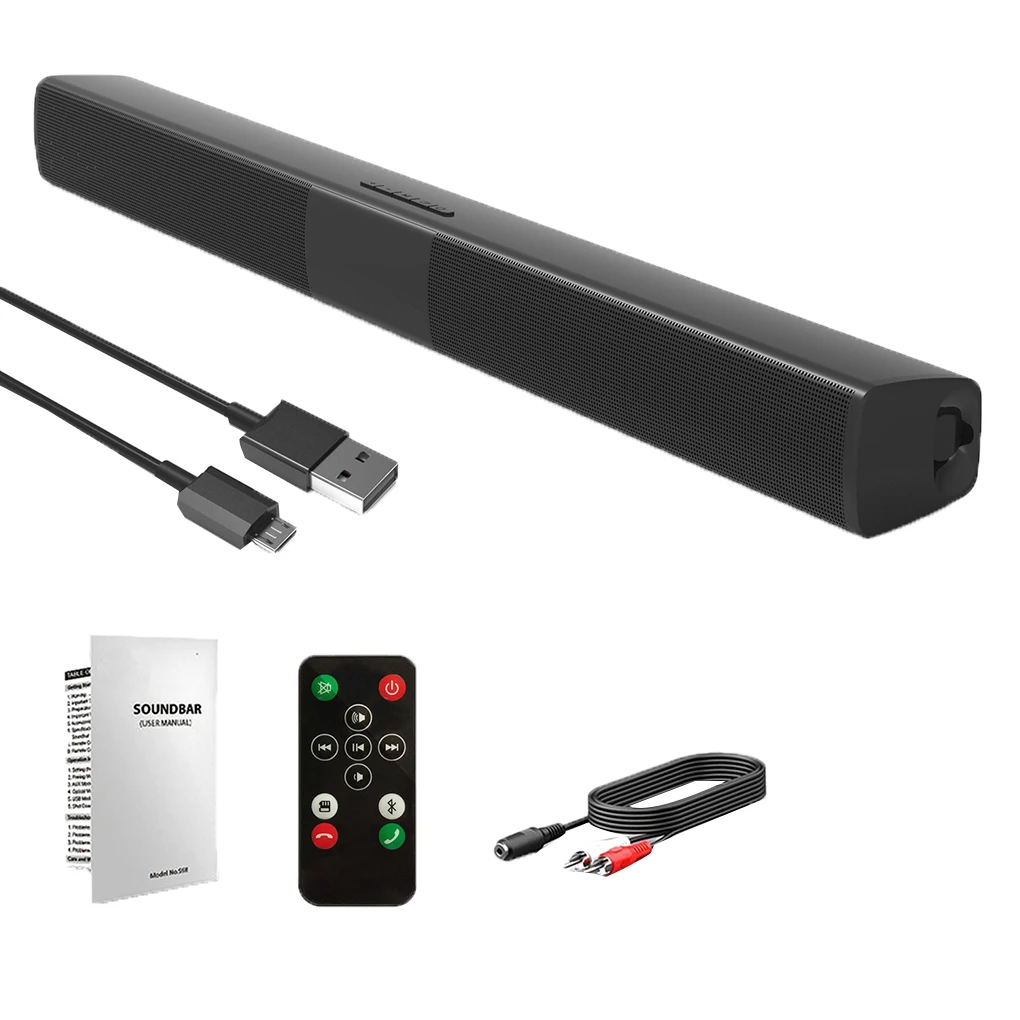 

4.2 Bluetooth Sound Bar Wireless and Wired Audio Home Theater Soundbar 20W Speaker TV/PC/Phones/Gaming Machine