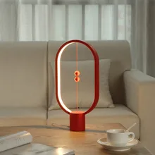 Magnetic Lamp Balance Creative Smart Lighting LED Ellipse Desk Lamp Magic Floating Balls Switch USB Powered Home Decor Kid gift
