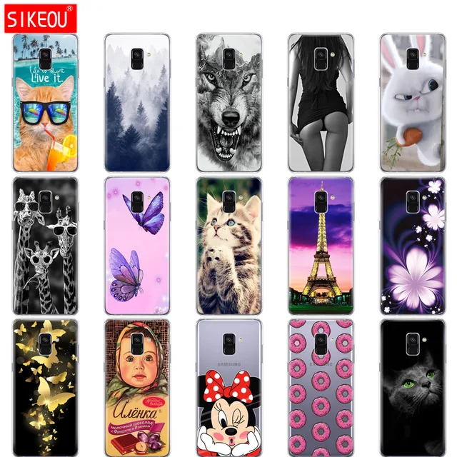 Best Price SIKEOU Soft TPU Phone Case For Samsung Galaxy A8 2018 A530 A530F silicone Cover For Samsung A8 Plus 2018 A730 A730F Clear Case