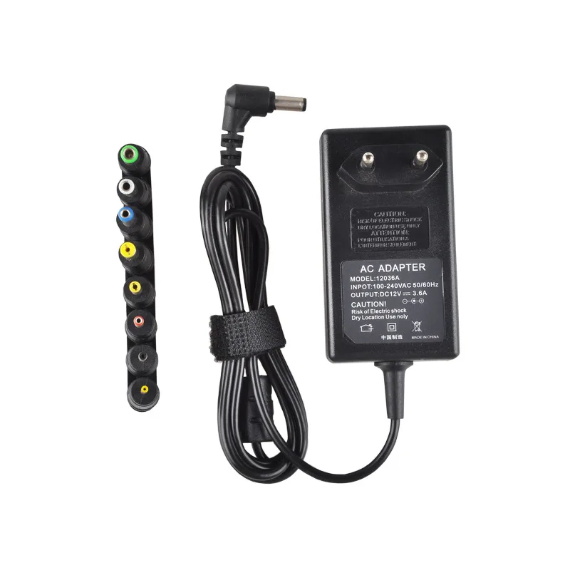 

12V 3.6A Universal Tablet Power Adapter Charger Carregador Portatil with 8 Frequent Used Connectors Tips EU Plug