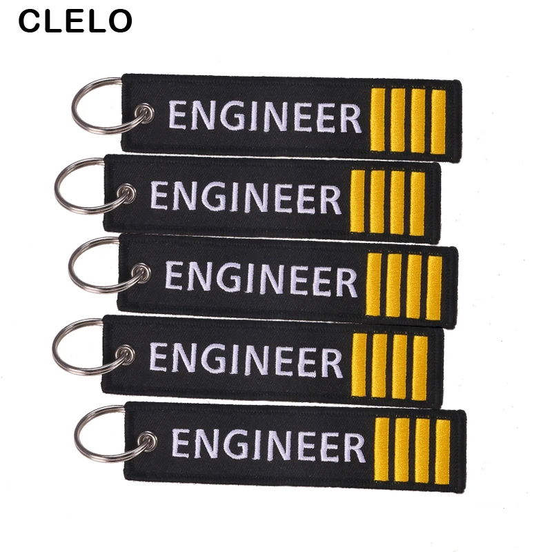 Fashion Engineer Pilot travel tag luggage tags Embroidery Black Luggage Safety Label With Keyring Key chain Gifts for Aviators Fashion Engineer Pilot travel tag luggage tags Embroidery Black Luggage Safety Label With Keyring Key chain Gifts for Aviators