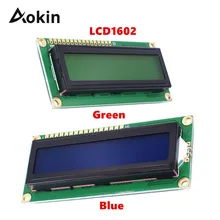 LCD1602 1602 module bleu vert écran 16x2 caractère LCD Module d'affichage HD44780 contrôleur bleu noir lumière(China)