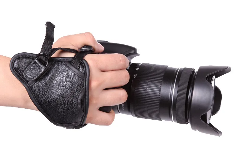 DSLR Камера сцепление PU кожа быстрого ремешок Мягкая рукоятка Камера мешок универсальный для Canon Nikon Sony Olympus черный