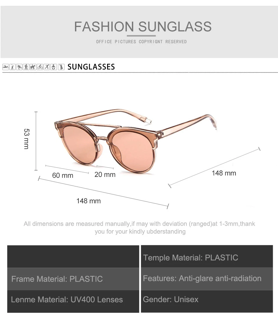 ALIKIAI  Square Cat Eye Sunglasses Women Brand Designer Gradient Oversized Eyeglasses UV400 Cat Eye Shades Gafas Feminino UV400  (7)