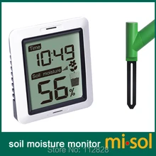Misol/10 unidades de umidade do solo monitor sem fio alimentado por bateria, umidade do solo sem fio com display