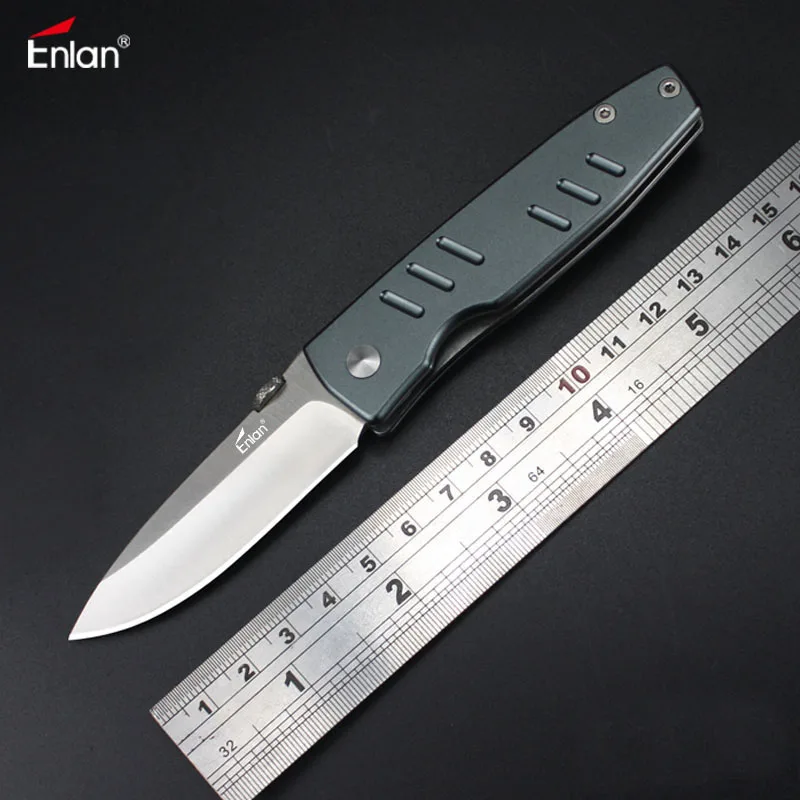 

Enlan M013 Folding Knife 8Cr13Mov Blade Aluminum Handle Outdoor Survival Camping Mini Pocket EDC Portable Utility Military Knife