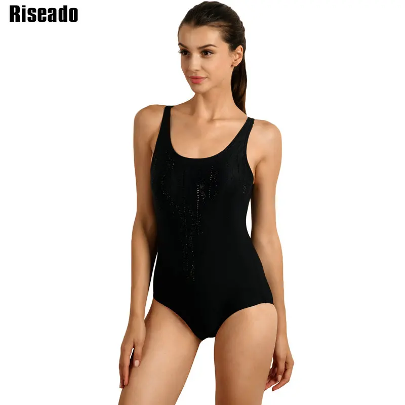 

Riseado Brand Sports One Piece Swimsuits 2017 New Swimwear Women Sexy Backless Swimming Bathing Suits