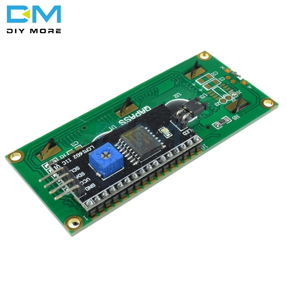Плата модуля с желтой цифровой подсветкой 16x2 для Arduino IIC I2C TWI последовательный