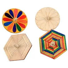 1 шт. пустое дерево гироскоп игрушка для Детский Набор для творчества ручная работа окрашенная игрушка гироскоп пината креативный детский сад ручная окрашенная игрушка