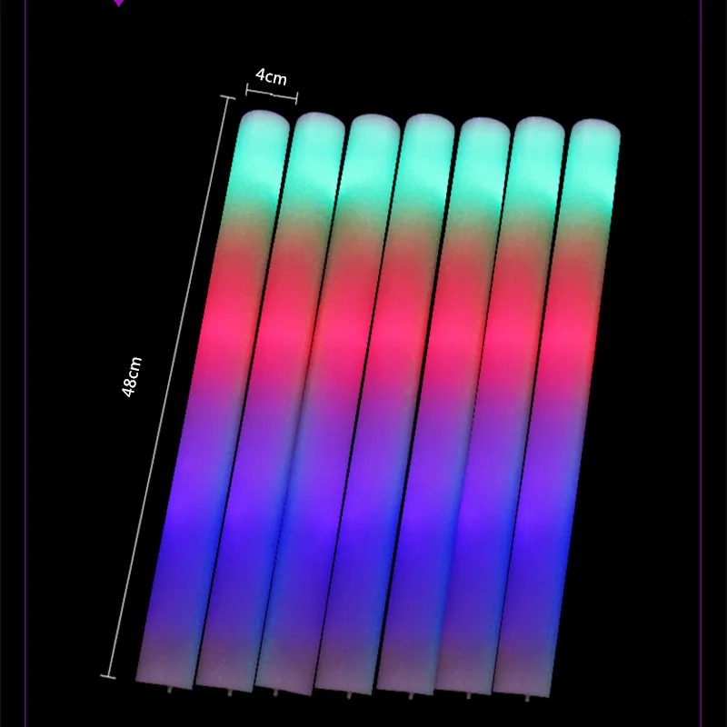 foam glow stick 80pcs/lot 48*4cm Led Foam Stick Flashing Baton Glow