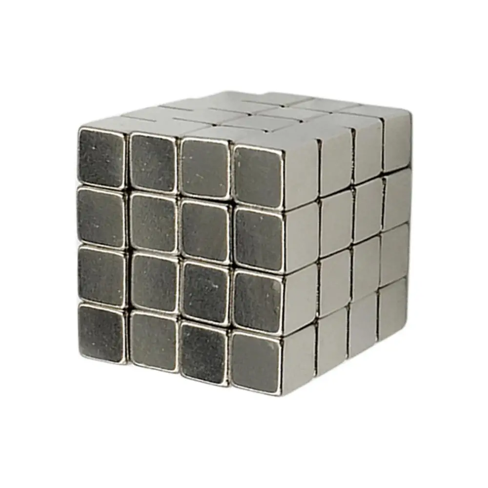 

50Pcs/Set 4x4x4mm Square Shape Neodymium Super Strong Magnetic Double Nickel Plated Rare Earth Cubic Magnet
