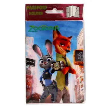 

ALIEME Cartoon Passport Cover Fashion Zootopia Rabbit Travel Women PVC Leather Credit Cover ID Card Business Passport Holders