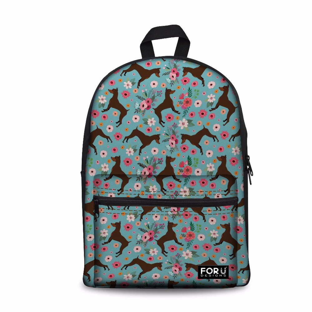 

Customized Laptop Backpack Female Large Capacity Preppy Style School Backpacks for Teenager Girls Miniature Pinscher Rucksack