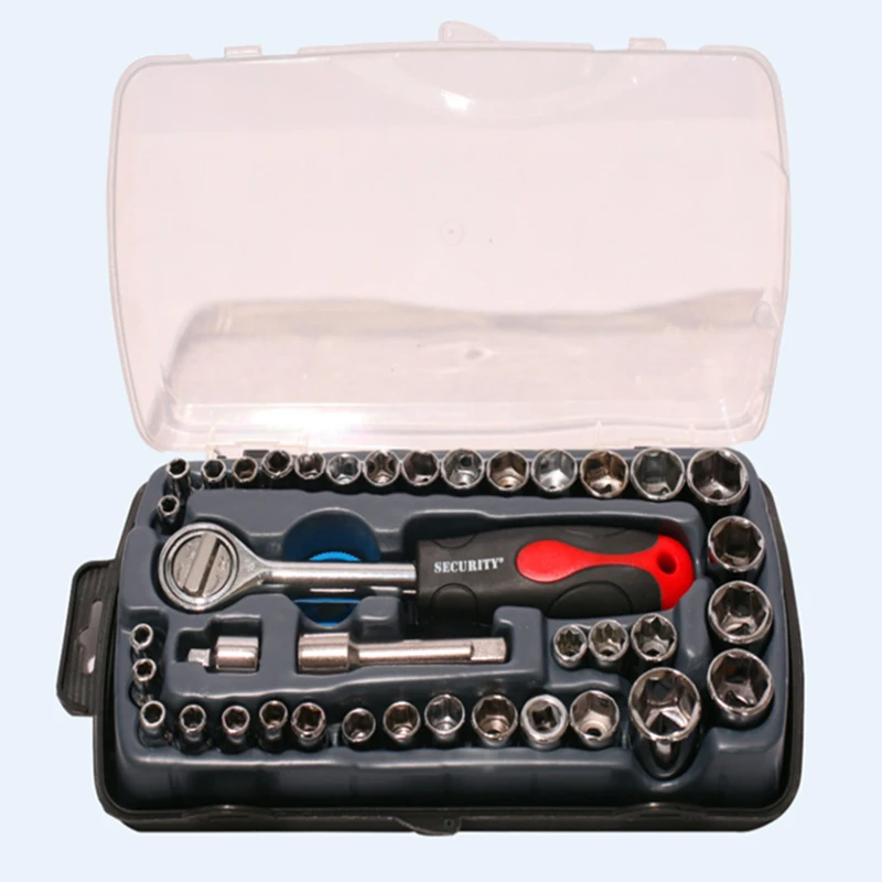 

40-piece sleeve combination set Sleeve set Auto repair tool Household hardware tools Hex socket combination tool
