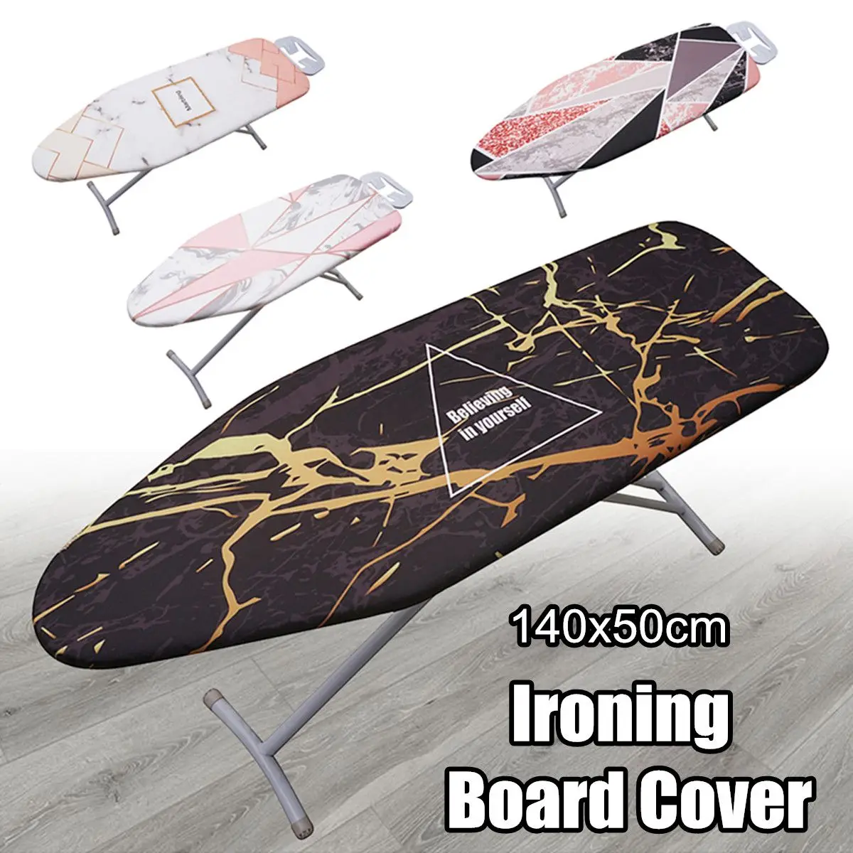 

Fabric Marbling Ironing Board Cover Protective Press Iron Folding Non-slip For Ironing Cloth Guard Protect Garment 4 Colors