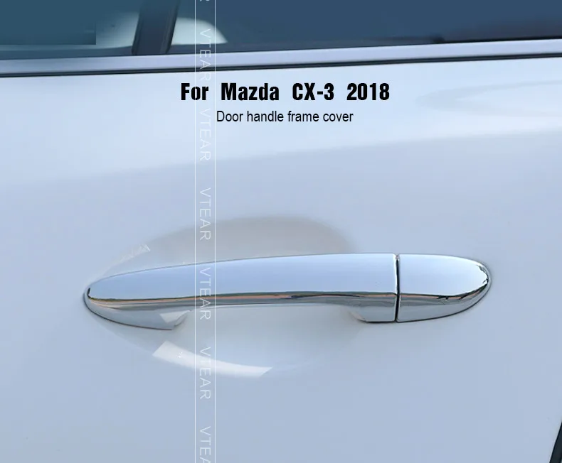 Vtear для Mazda CX-3 CX3 автомобильные наружные дверные ручки Крышка автомобильные ручки для автомобильных дверей ABS Хром Стайлинг Аксессуары