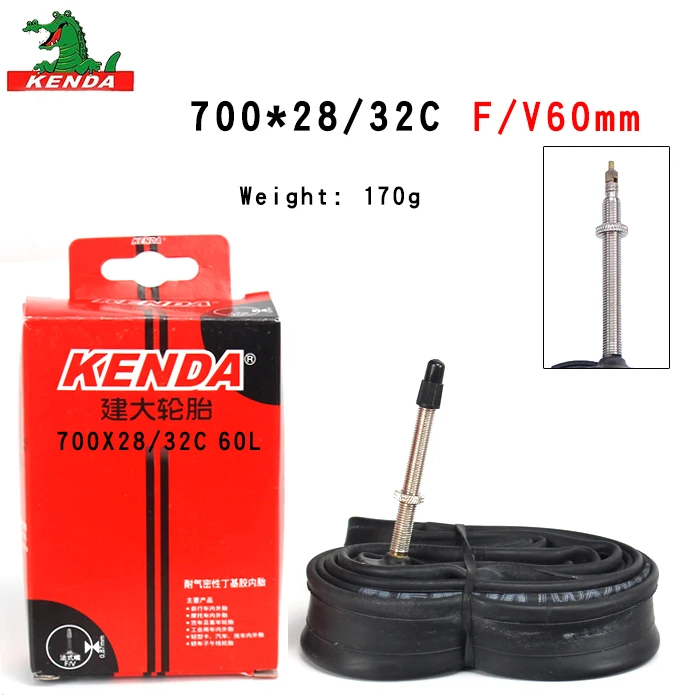 Kenda Bicycle Inner Tube 700*18 23 25 28 32 35 43 45C French valve Cycling Mountain Bike Butyl Rubber Tire parts - Цвет: 700X28-32C FV60mm