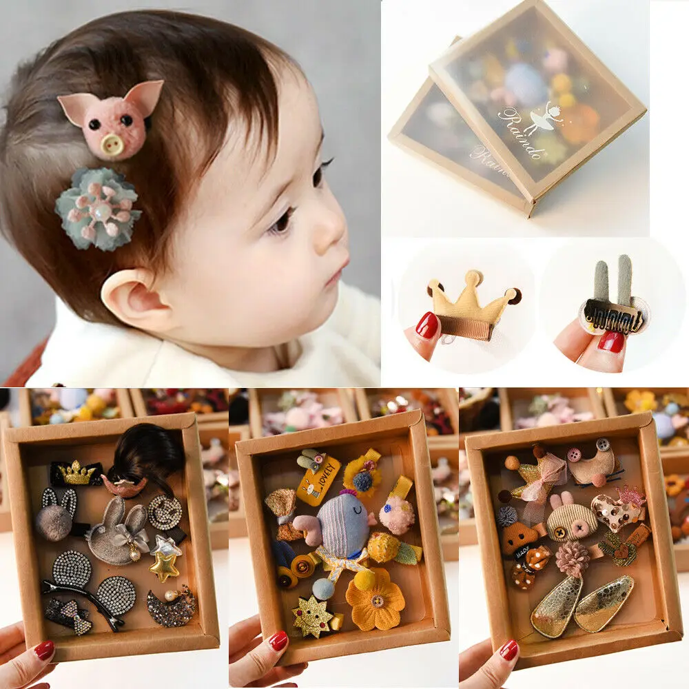 

10Pcs Mixed Cartoon Styles Baby Kids Girls Hairpin Hair Clips Jewelry Decor Gift