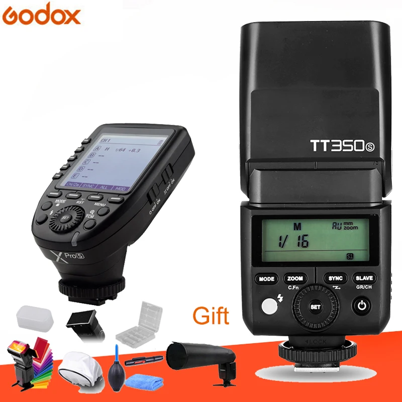 Godox TT350 GN36 2 4G TTL HSS мини-Вспышка Speedlite + XPro-X Flash передатчик триггерный комплект для