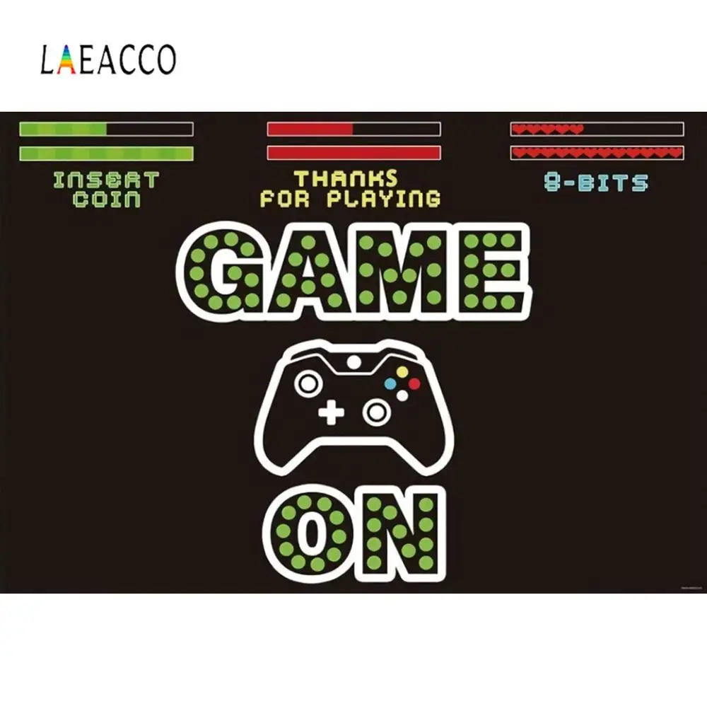 Laeacco Baby Kid Play Games Black White TV 80's Party Poster Photo Backgrounds Photography Backdrops Photocall Studio | Электроника