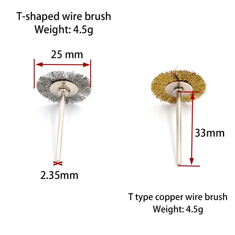 1 шт 2,35/3 мм хвостовик мини щетка для чистки абразивных колес нейлоновое волокно шлифовальная Шлифовальная головка Полировка аксессуары для полировки