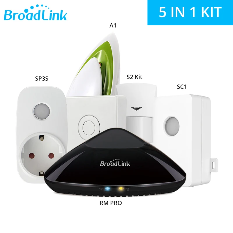 

Broadlink Smart Home Kit Upgraded Broadlink RM Pro Remote Controller A1 Air Quality Detector SP3S Wifi Socket S2 Alarm Security