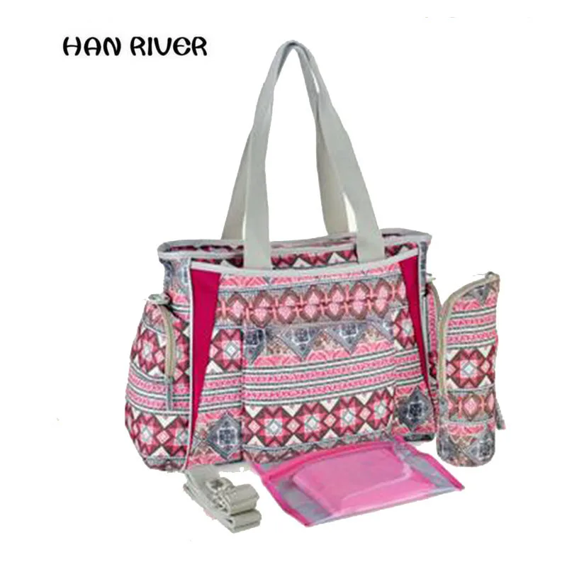 

HANRIVER New mammy bao Bohemian style canvas multi-functional cross-bodyvariety of back method bag