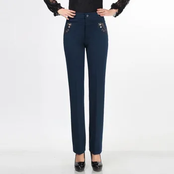 

New Arrival Fashion Women Pants Spring Autumn Winter Plus Size Pants Slim Casual Pant High Waist Straight Pants For Women LY68