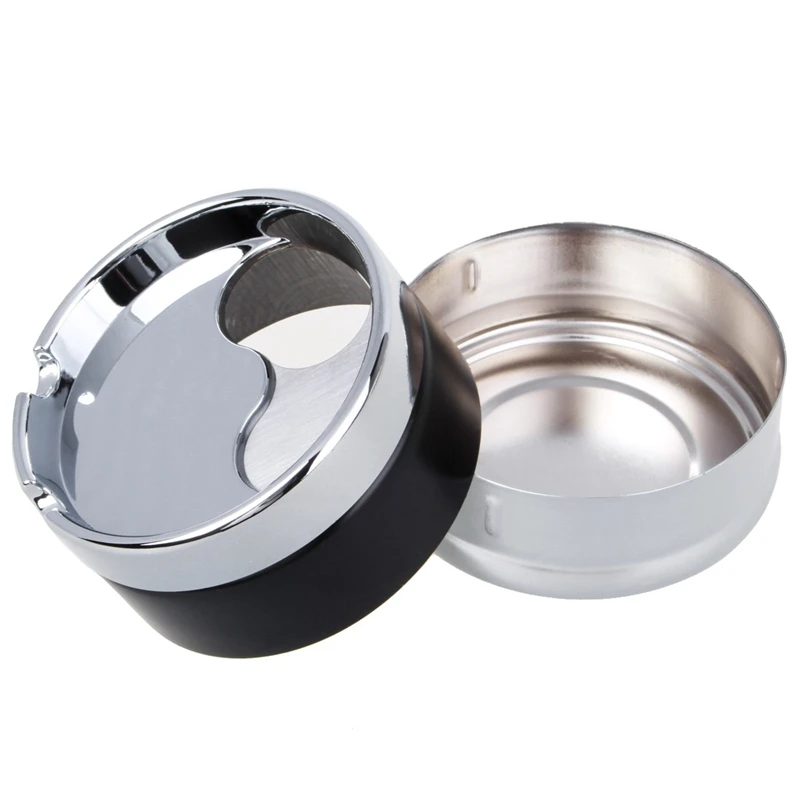 Brand Universal Portable Cigar Metal Ashtray Rotation Cover Fully