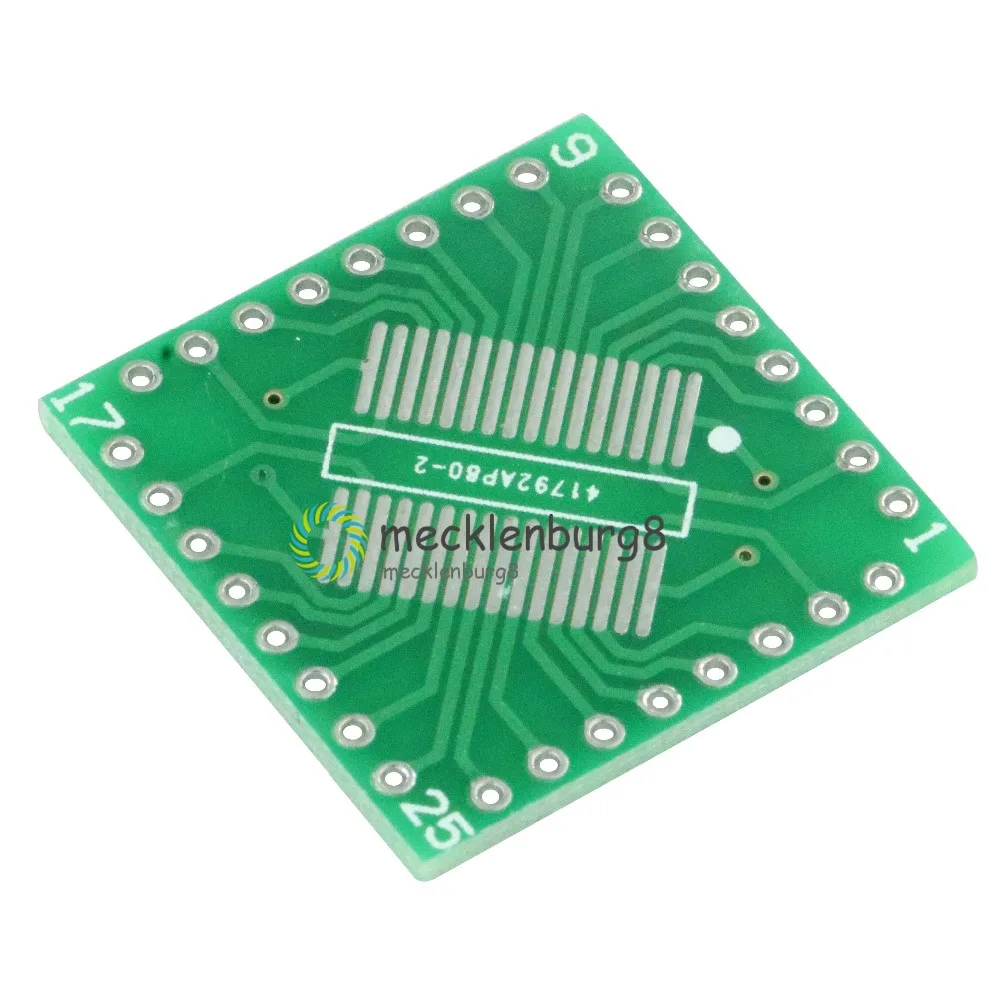 

2PCS QFP/TQFP/LQFP/FQFP/SOP/SSOP32 to DIP Adapter PCB Board Converter SOP32 turn DIP adapter plate