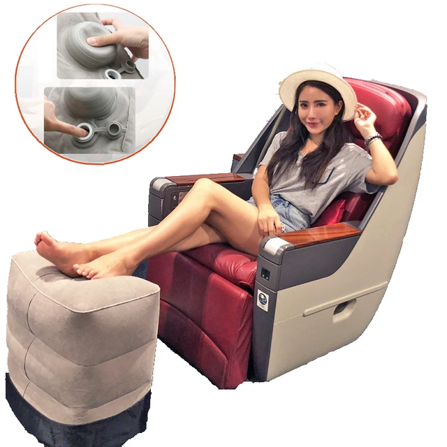 FootRest Air Cushion Inflatable Travel Foot Rest Pillow for Airplane