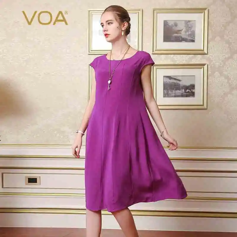 

Vintage Dresses 50s 60s VOA 2017 Brand Red Solid Sleeveless O-Neck Knee-Length Regular Vesrido Female A6212