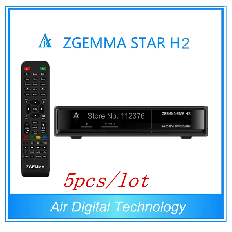 5pcs/lot Best Offer 751MHz CPU Zgemma Star H2  HD Combo DVB-S2 DVB-T2/C Satellite Receiver Low Cost in Stock now